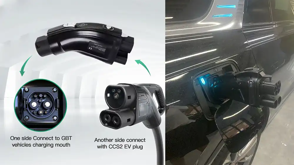 CCS2 to GBT Car Charging Adapter